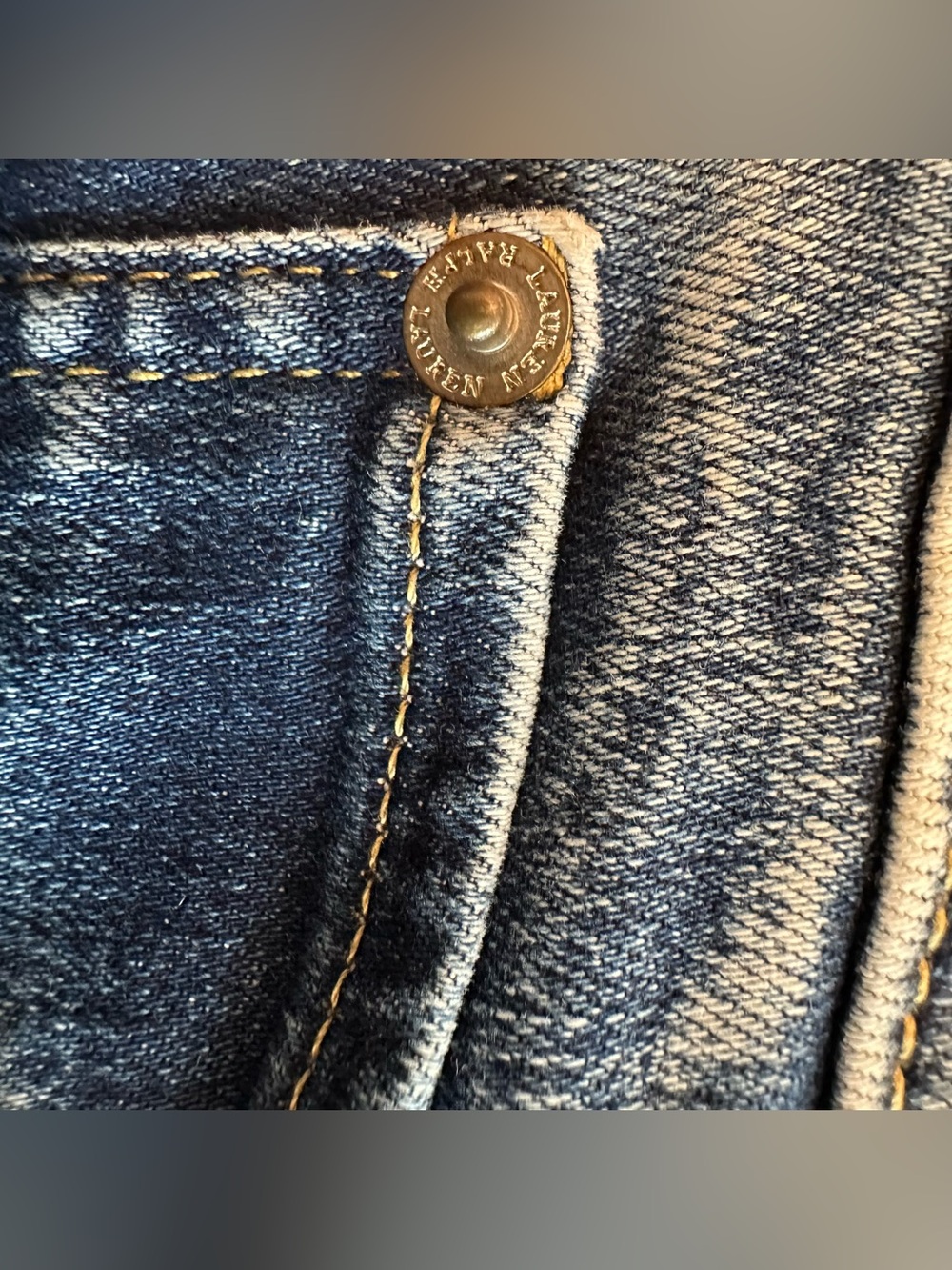 Lauren Ralph Lauren Blue Denim Jean Midi Pencil Skirt, Size 14W Classic Capsule - Picture 8 of 16